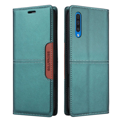 For Samsung Galaxy A50 GQUTROBE G01 RFID Anti-theft Leather Phone Case(Green)
