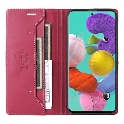 For Samsung Galaxy A51 4G GQUTROBE G01 RFID Anti-theft Leather Phone Case(Red)
