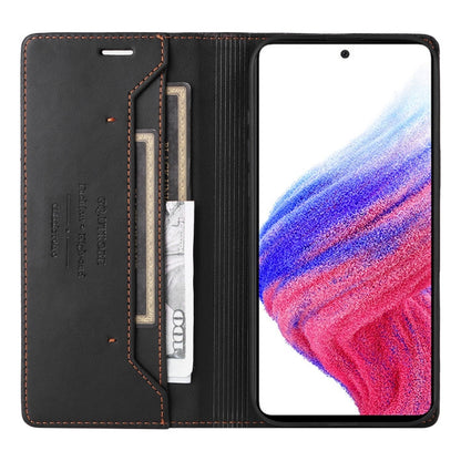 For Samsung Galaxy A53 5G GQUTROBE G01 RFID Anti-theft Leather Phone Case(Black)