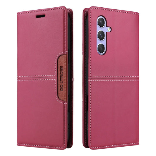 For Samsung Galaxy A54 5G GQUTROBE G01 RFID Anti-theft Leather Phone Case(Red)