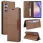 For Samsung Galaxy A54 5G GQUTROBE G01 RFID Anti-theft Leather Phone Case(Brown)