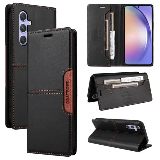 For Samsung Galaxy A54 5G GQUTROBE G01 RFID Anti-theft Leather Phone Case(Black)