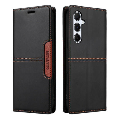 For Samsung Galaxy A55 5G GQUTROBE G01 RFID Anti-theft Leather Phone Case(Black)