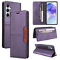 For Samsung Galaxy A55 5G GQUTROBE G01 RFID Anti-theft Leather Phone Case(Purple)