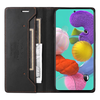 For Samsung Galaxy A71 4G GQUTROBE G01 RFID Anti-theft Leather Phone Case(Black)