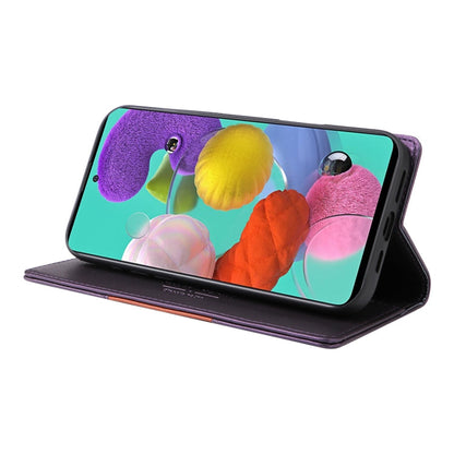 For Samsung Galaxy A71 4G GQUTROBE G01 RFID Anti-theft Leather Phone Case(Purple)