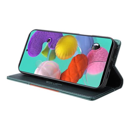 For Samsung Galaxy A71 4G GQUTROBE G01 RFID Anti-theft Leather Phone Case(Green)
