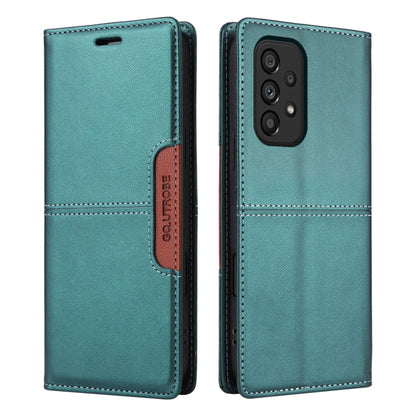 For Samsung Galaxy A73 5G GQUTROBE G01 RFID Anti-theft Leather Phone Case(Green)