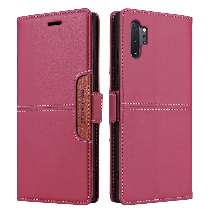 For Samsung Galaxy Note10+ GQUTROBE G01 RFID Anti-theft Leather Phone Case(Red)