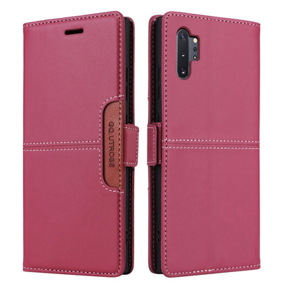 For Samsung Galaxy Note10+ GQUTROBE G01 RFID Anti-theft Leather Phone Case(Red)