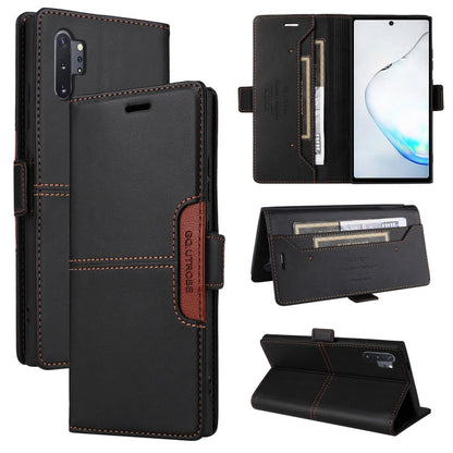 For Samsung Galaxy Note10+ GQUTROBE G01 RFID Anti-theft Leather Phone Case(Black)