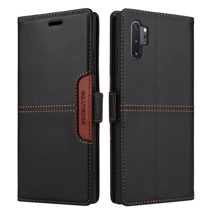 For Samsung Galaxy Note10+ GQUTROBE G01 RFID Anti-theft Leather Phone Case(Black)