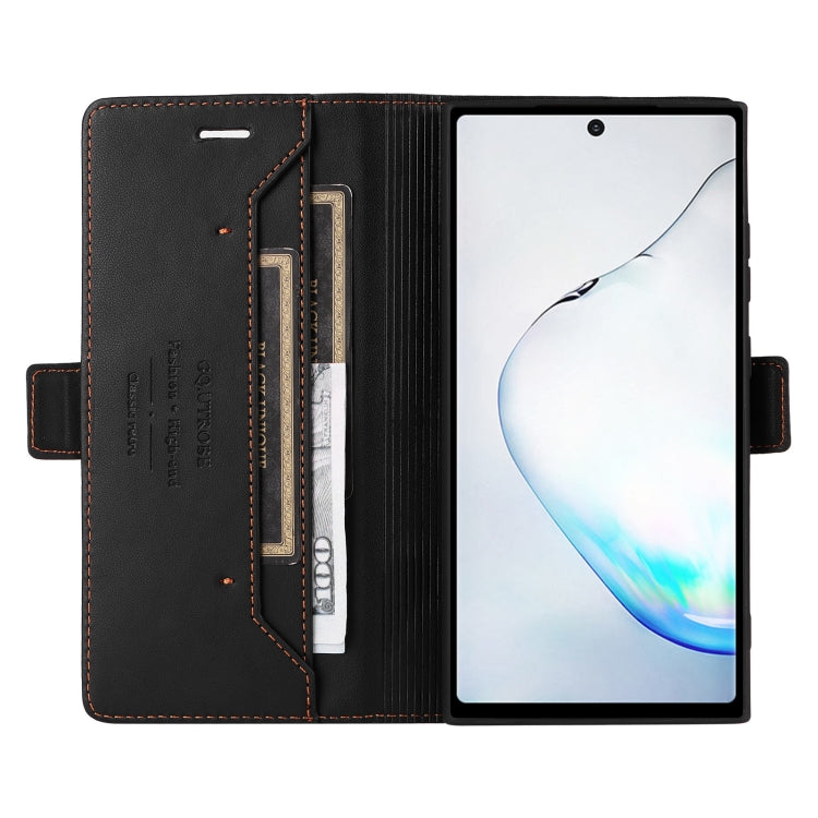 For Samsung Galaxy Note10+ GQUTROBE G01 RFID Anti-theft Leather Phone Case(Black)
