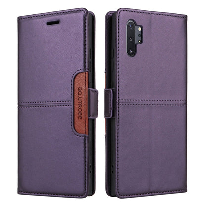 For Samsung Galaxy Note10+ GQUTROBE G01 RFID Anti-theft Leather Phone Case(Purple)