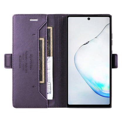 For Samsung Galaxy Note10+ GQUTROBE G01 RFID Anti-theft Leather Phone Case(Purple)