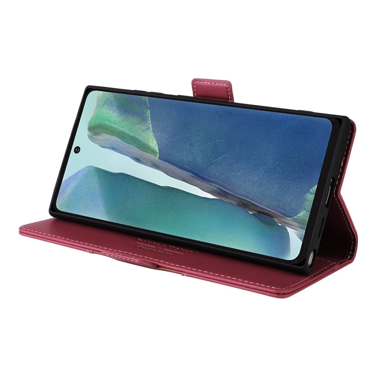 For Samsung Galaxy Note20 GQUTROBE G01 RFID Anti-theft Leather Phone Case(Red)