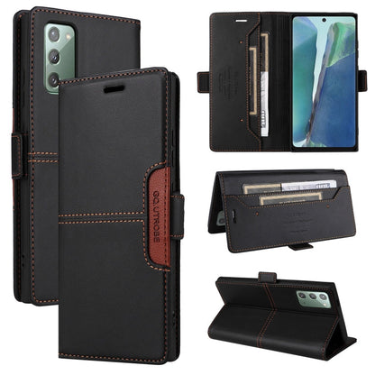 For Samsung Galaxy Note20 GQUTROBE G01 RFID Anti-theft Leather Phone Case(Black)