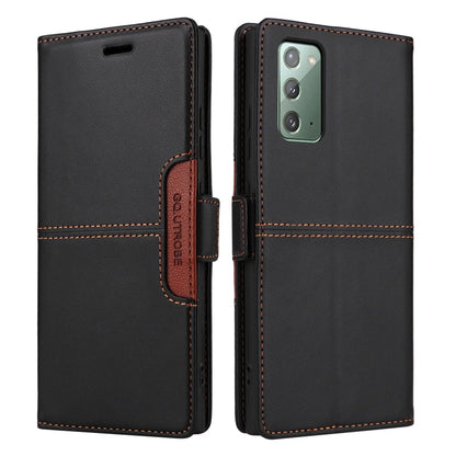 For Samsung Galaxy Note20 GQUTROBE G01 RFID Anti-theft Leather Phone Case(Black)