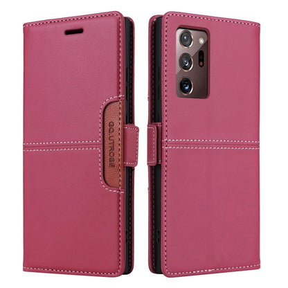 For Samsung Galaxy Note20 Ultra GQUTROBE G01 RFID Anti-theft Leather Phone Case(Red)