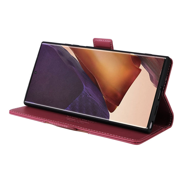 For Samsung Galaxy Note20 Ultra GQUTROBE G01 RFID Anti-theft Leather Phone Case(Red)