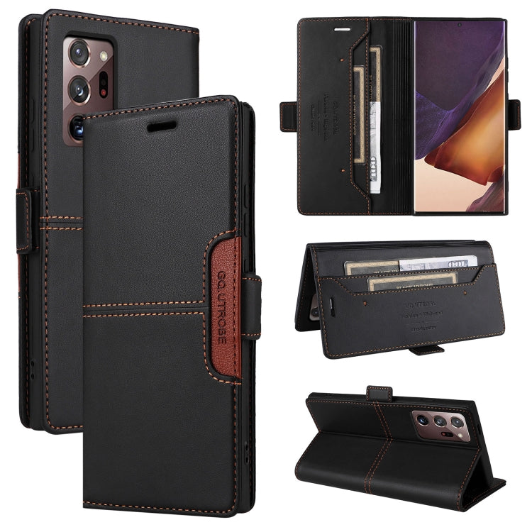 For Samsung Galaxy Note20 Ultra GQUTROBE G01 RFID Anti-theft Leather Phone Case(Black)