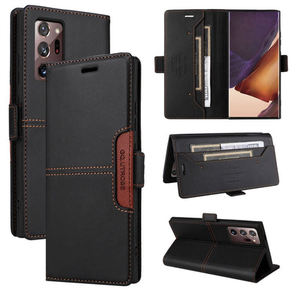 For Samsung Galaxy Note20 Ultra GQUTROBE G01 RFID Anti-theft Leather Phone Case(Black)