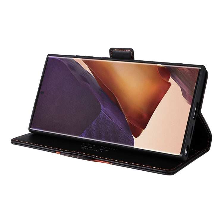 For Samsung Galaxy Note20 Ultra GQUTROBE G01 RFID Anti-theft Leather Phone Case(Black)