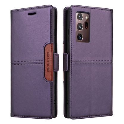For Samsung Galaxy Note20 Ultra GQUTROBE G01 RFID Anti-theft Leather Phone Case(Purple)