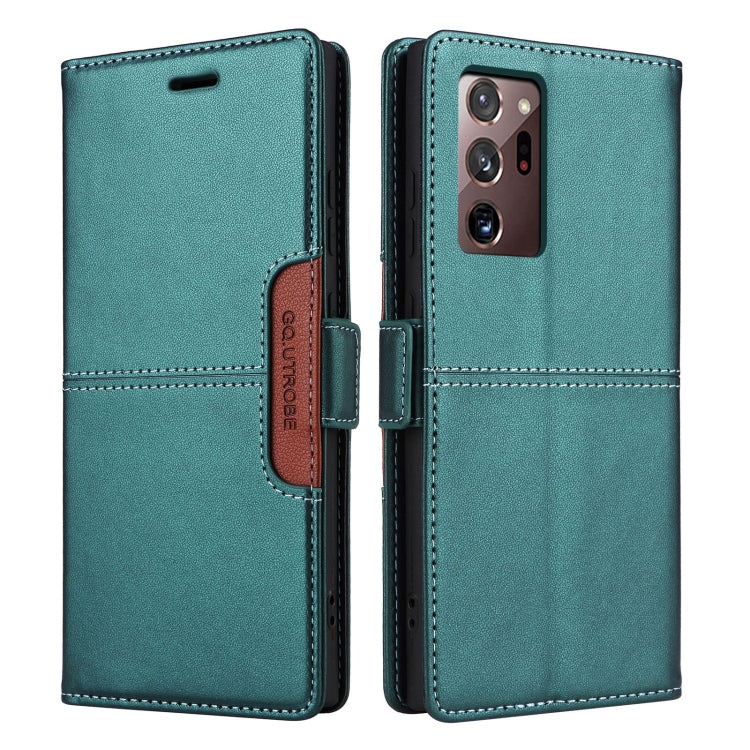 For Samsung Galaxy Note20 Ultra GQUTROBE G01 RFID Anti-theft Leather Phone Case(Green)