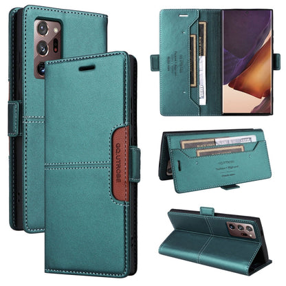 For Samsung Galaxy Note20 Ultra GQUTROBE G01 RFID Anti-theft Leather Phone Case(Green)