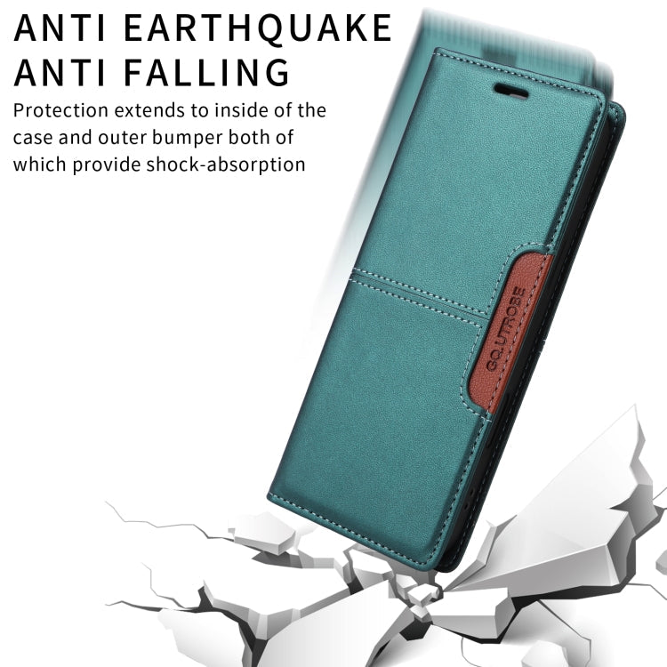 For Samsung Galaxy Note20 Ultra GQUTROBE G01 RFID Anti-theft Leather Phone Case(Green)
