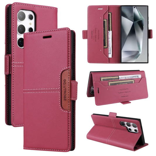 For Samsung Galaxy S22 Ultra 5G GQUTROBE G01 RFID Anti-theft Leather Phone Case(Red)