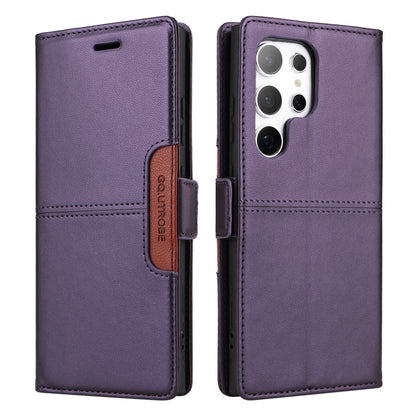 For Samsung Galaxy S22 Ultra 5G GQUTROBE G01 RFID Anti-theft Leather Phone Case(Purple)