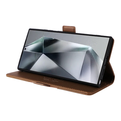 For Samsung Galaxy S23 Ultra 5G GQUTROBE G01 RFID Anti-theft Leather Phone Case(Brown)