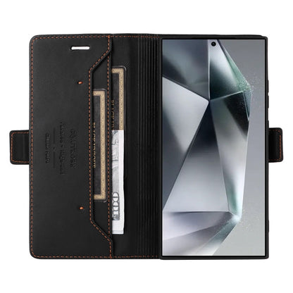 For Samsung Galaxy S23 Ultra 5G GQUTROBE G01 RFID Anti-theft Leather Phone Case(Black)