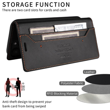 For Samsung Galaxy S23 Ultra 5G GQUTROBE G01 RFID Anti-theft Leather Phone Case(Black)