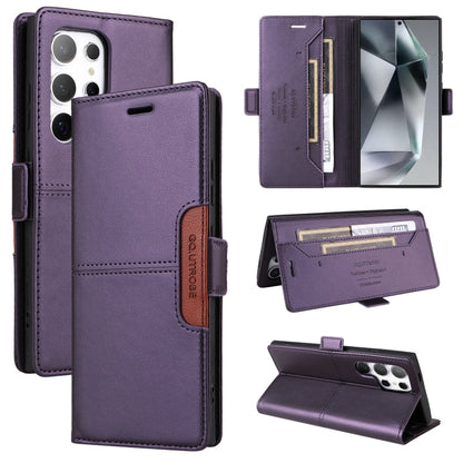 For Samsung Galaxy S23 Ultra 5G GQUTROBE G01 RFID Anti-theft Leather Phone Case(Purple)