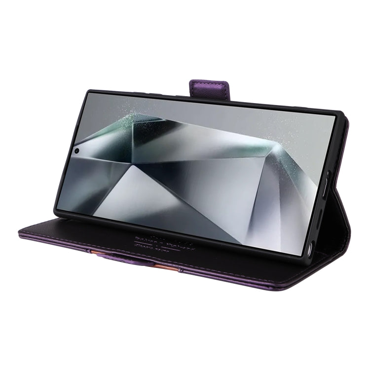 For Samsung Galaxy S23 Ultra 5G GQUTROBE G01 RFID Anti-theft Leather Phone Case(Purple)