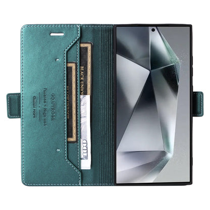 For Samsung Galaxy S23 Ultra 5G GQUTROBE G01 RFID Anti-theft Leather Phone Case(Green)