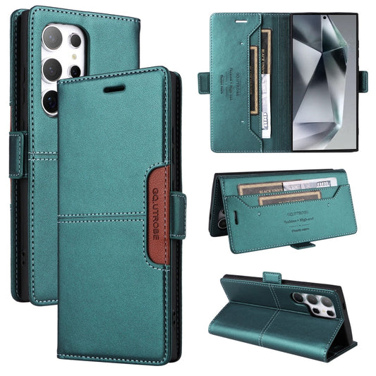 For Samsung Galaxy S23 Ultra 5G GQUTROBE G01 RFID Anti-theft Leather Phone Case(Green)