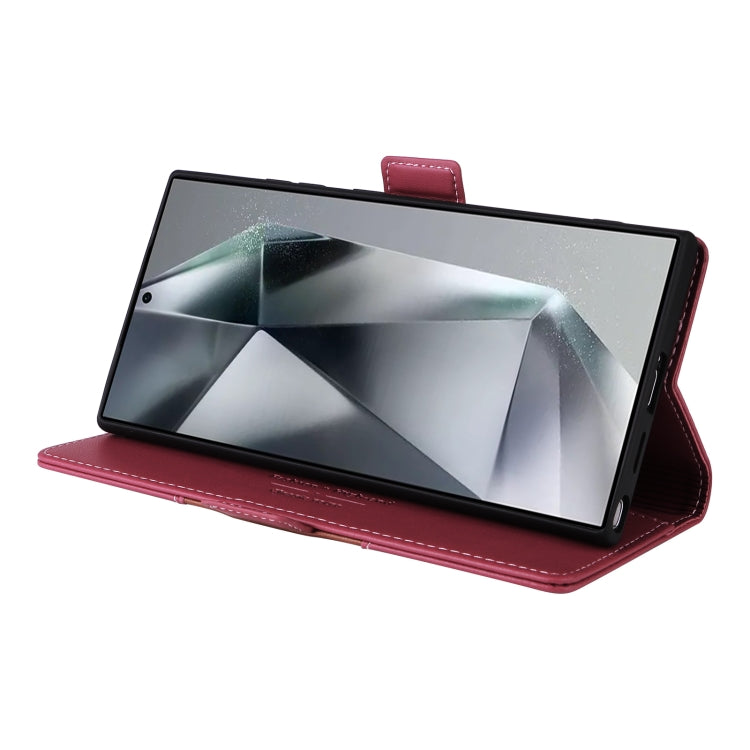 For Samsung Galaxy S24 Ultra 5G GQUTROBE G01 RFID Anti-theft Leather Phone Case(Red)