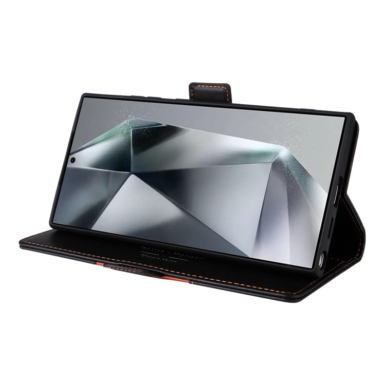 For Samsung Galaxy S24 Ultra 5G GQUTROBE G01 RFID Anti-theft Leather Phone Case(Black)