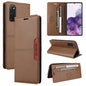 For Samsung Galaxy S20 GQUTROBE G01 RFID Anti-theft Leather Phone Case(Brown)