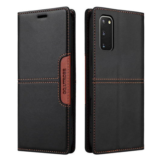 For Samsung Galaxy S20 GQUTROBE G01 RFID Anti-theft Leather Phone Case(Black)