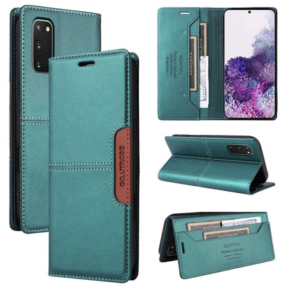 For Samsung Galaxy S20 GQUTROBE G01 RFID Anti-theft Leather Phone Case(Green)