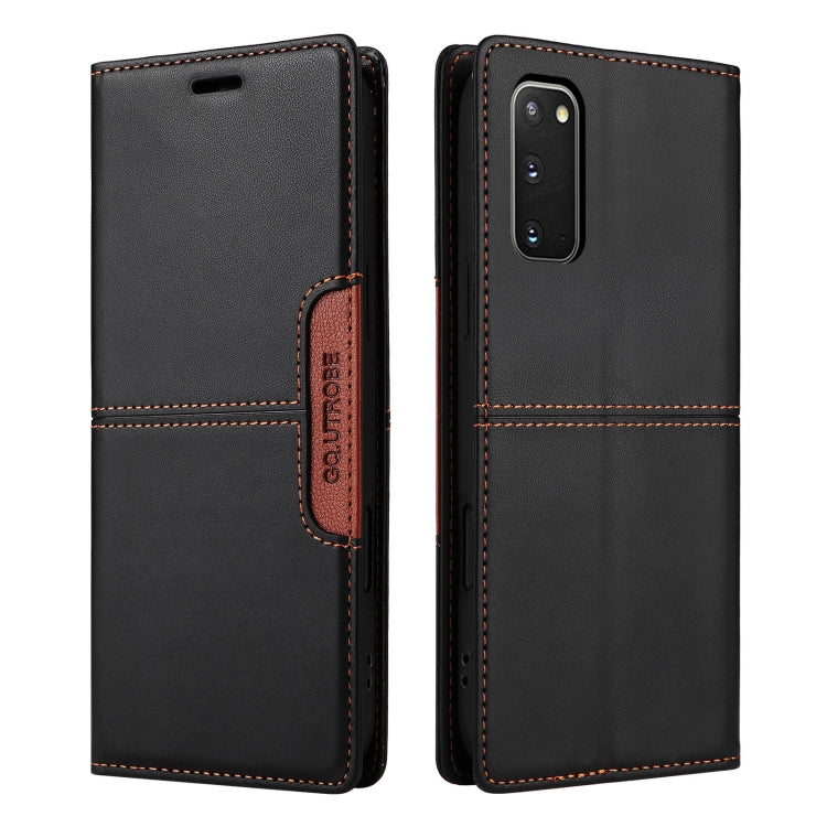 For Samsung Galaxy S20 FE GQUTROBE G01 RFID Anti-theft Leather Phone Case(Black)