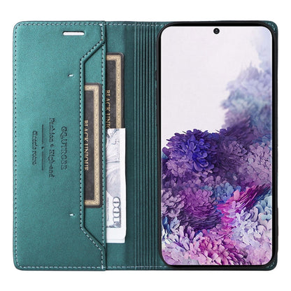 For Samsung Galaxy S20 FE GQUTROBE G01 RFID Anti-theft Leather Phone Case(Green)
