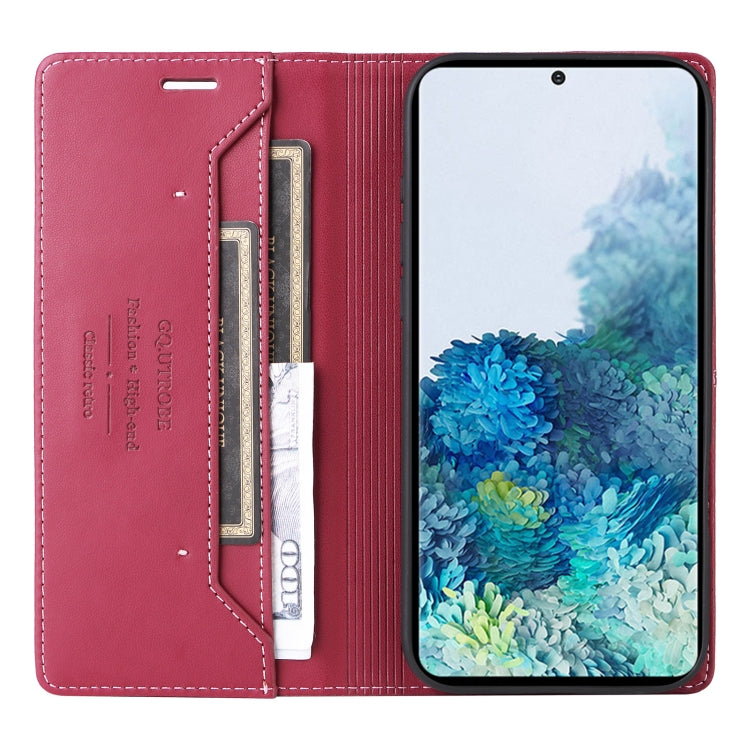 For Samsung Galaxy S20+ GQUTROBE G01 RFID Anti-theft Leather Phone Case(Red)