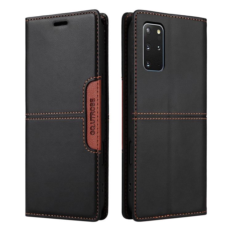 For Samsung Galaxy S20+ GQUTROBE G01 RFID Anti-theft Leather Phone Case(Black)