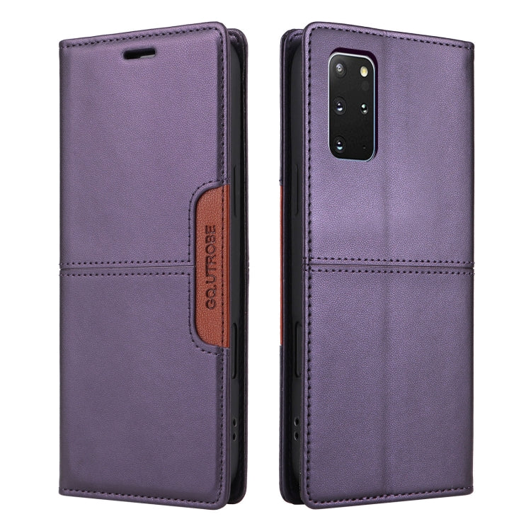 For Samsung Galaxy S20+ GQUTROBE G01 RFID Anti-theft Leather Phone Case(Purple)